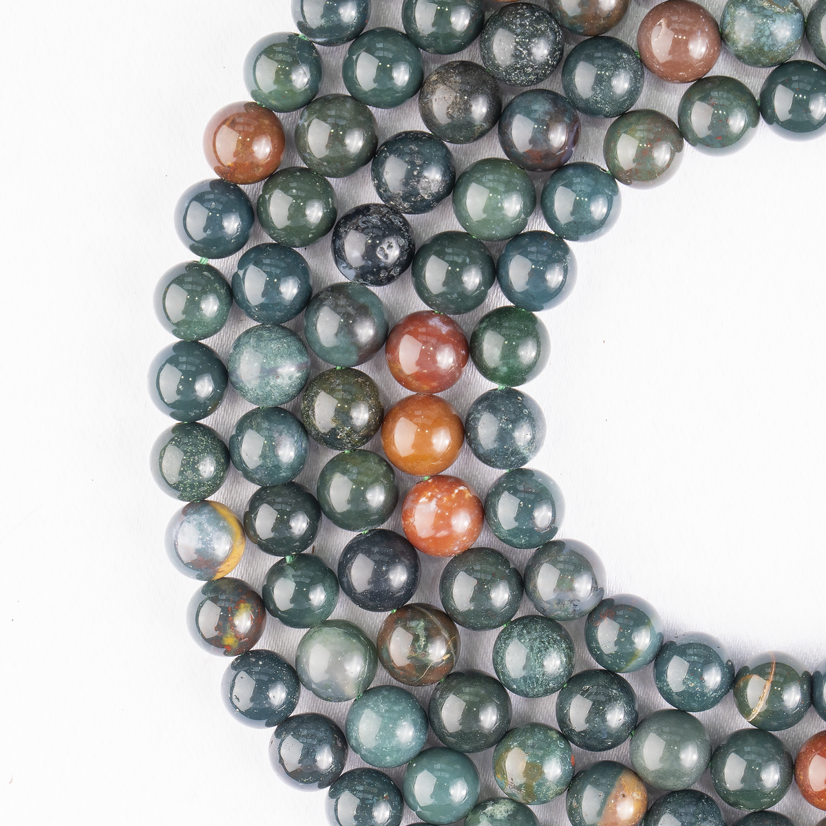 Bloodstone Beads, Natural Round Crystal Beads 4mm to 12mm  DestGlow