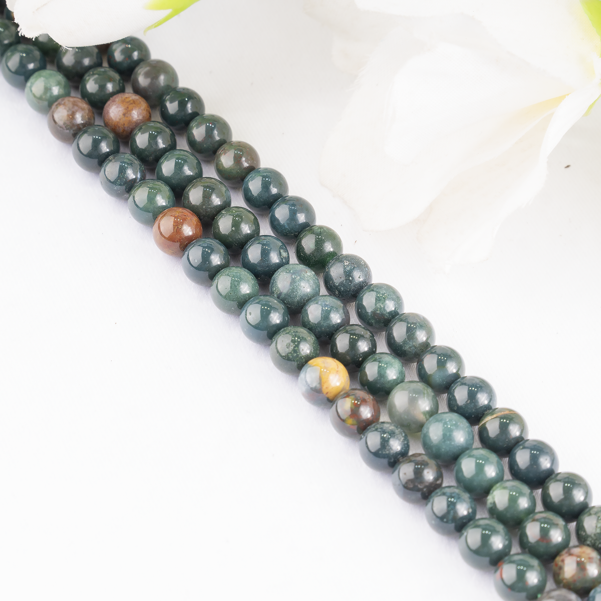 Bloodstone Beads, Natural Round Crystal Beads 4mm to 12mm  DestGlow