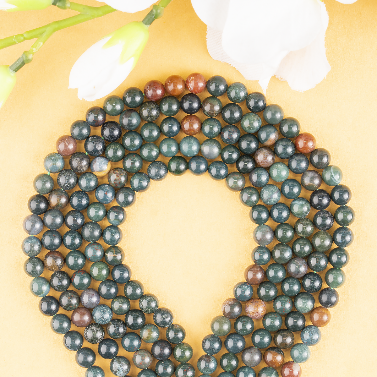 Bloodstone Beads, Natural Round Crystal Beads 4mm to 12mm  DestGlow