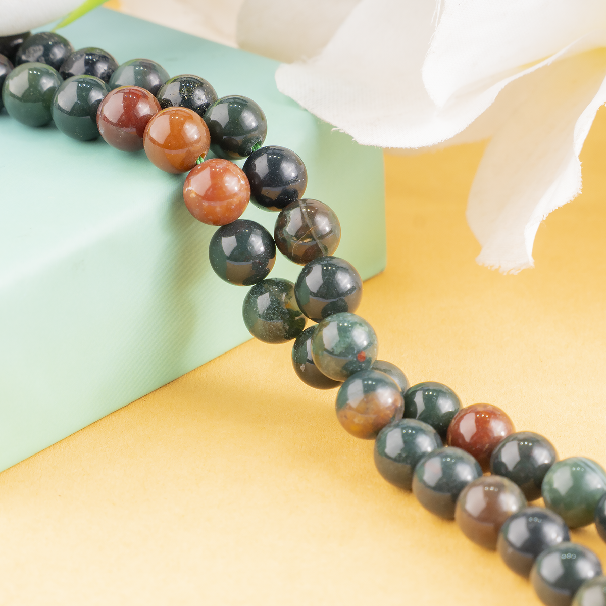 Bloodstone Beads, Natural Round Crystal Beads 4mm to 12mm
