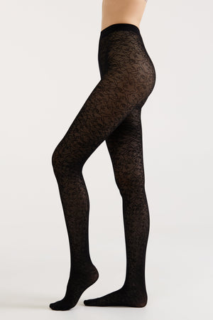 Fantasy Tights Conte Visages - Fantasy Pattern "Face"