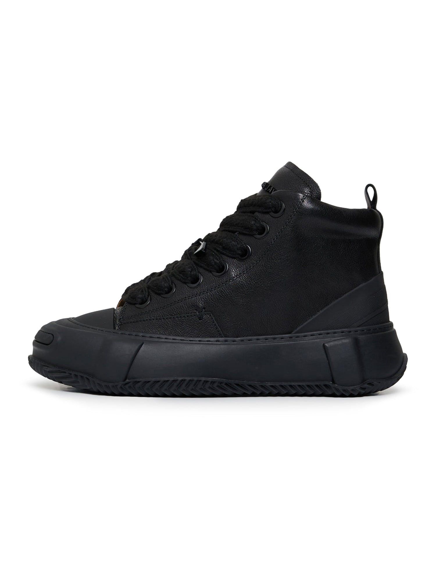 Valabasas "Vision" High Top Shoes - Black Leather by Denim Exchange