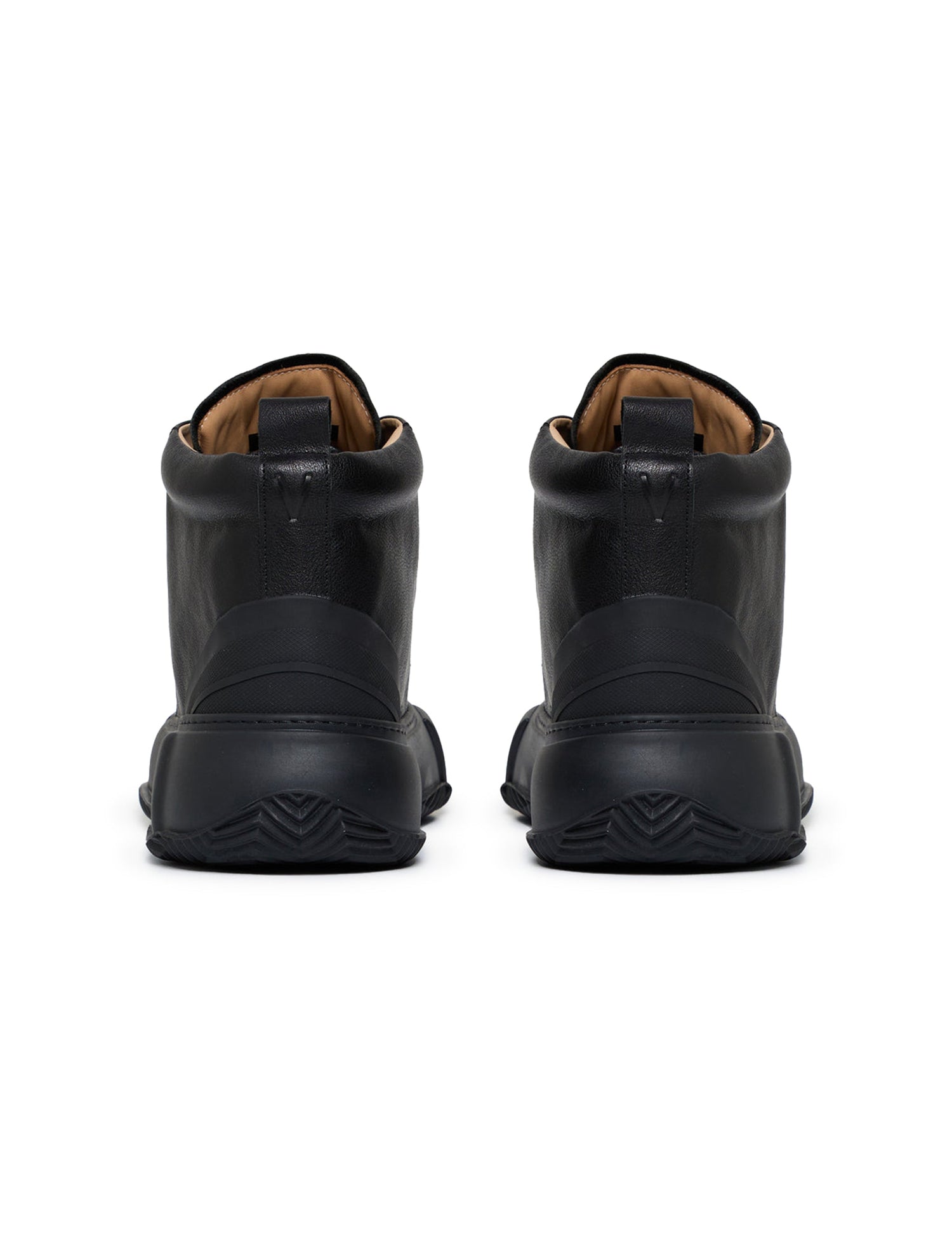 Valabasas "Vision" High Top Shoes - Black Leather by Denim Exchange