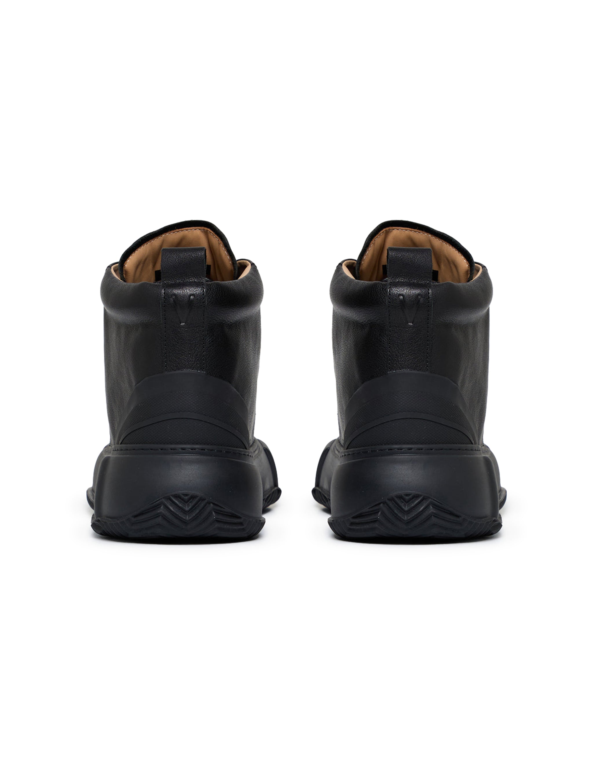 Valabasas "Vision" High Top Shoes - Black Leather by Denim Exchange