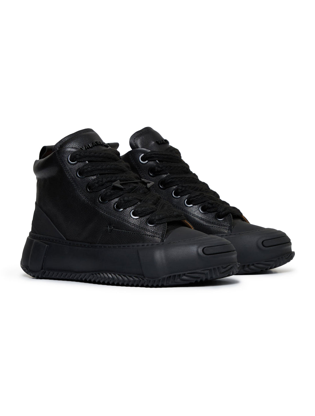Valabasas "Vision" High Top Shoes - Black Leather by Denim Exchange