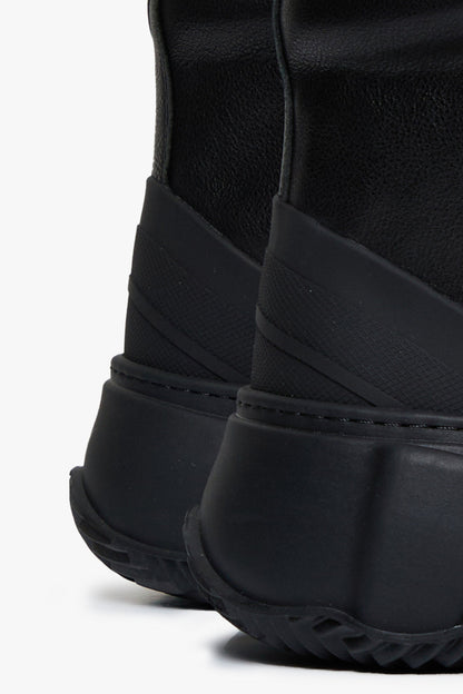 Valabasas "Vision" High Top Shoes - Black Leather by Denim Exchange