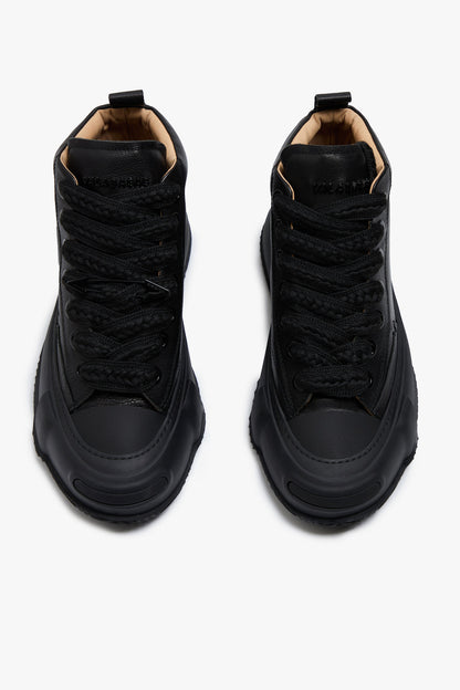 Valabasas "Vision" High Top Shoes - Black Leather by Denim Exchange