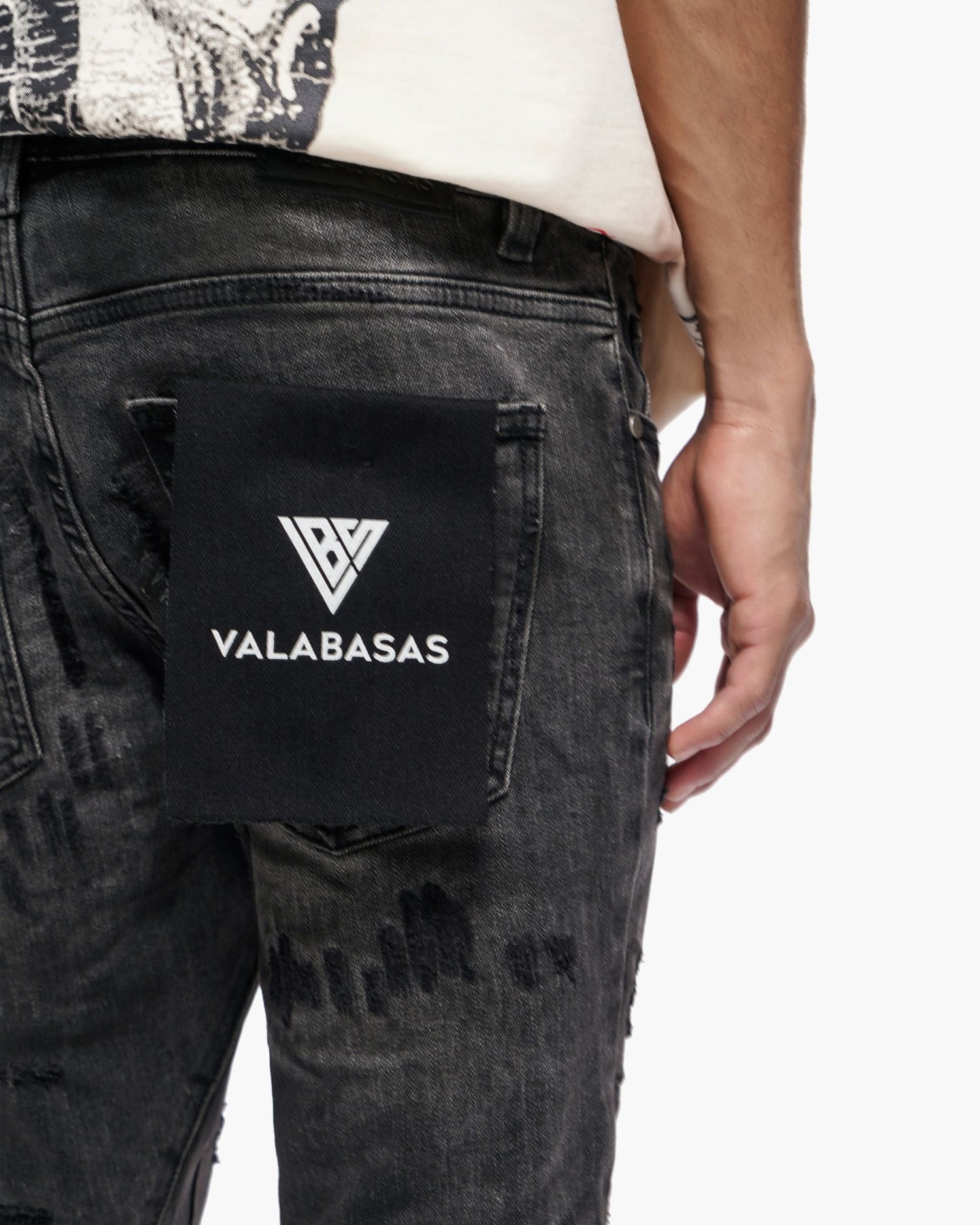 Valabasas Graft Stacked Jean - Grey Washed by Denim Exchange