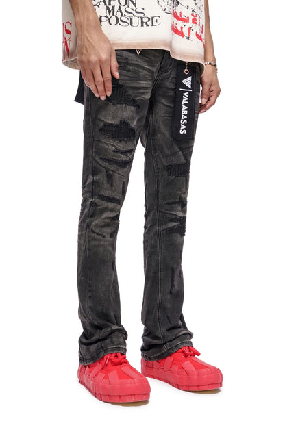 Valabasas Graft Stacked Jean - Grey Washed by Denim Exchange