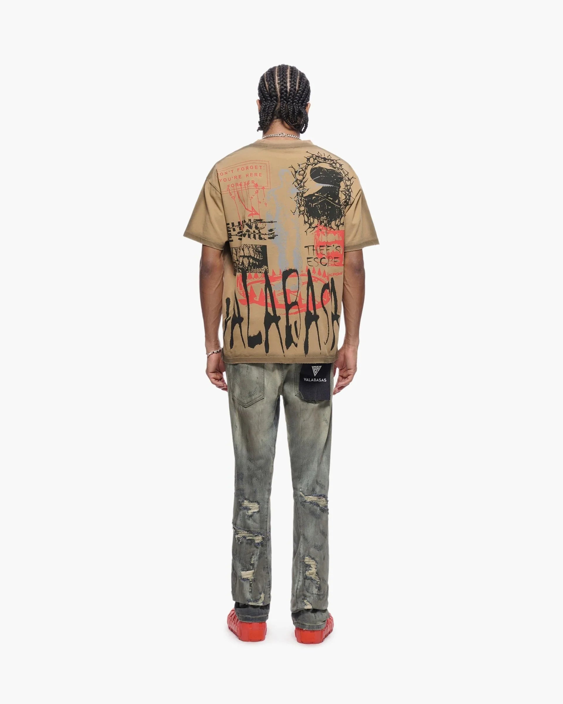 Valabasas Escape Tee - Khaki by Denim Exchange