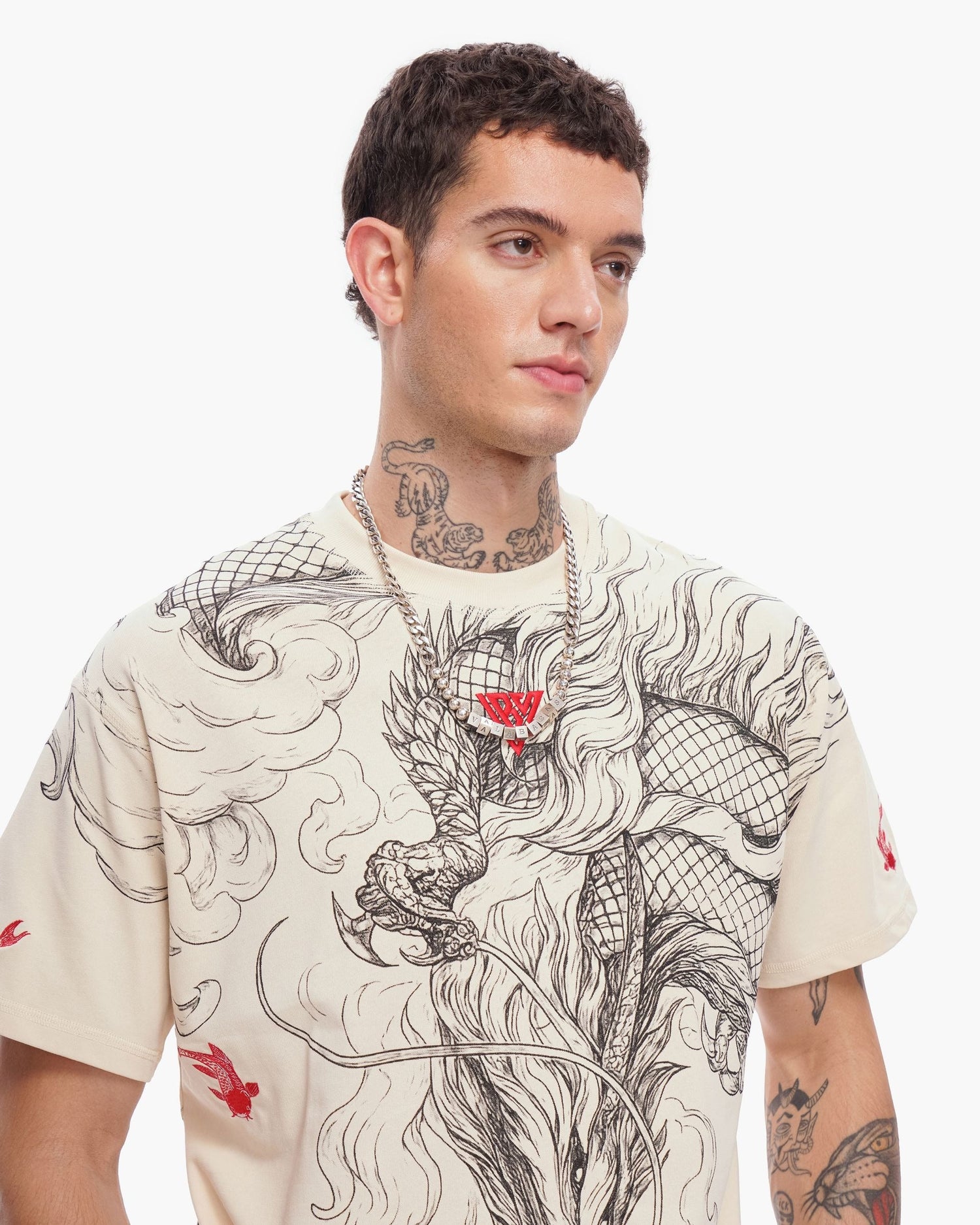 Valabasas Mythic Flow Tee - Beige by Denim Exchange