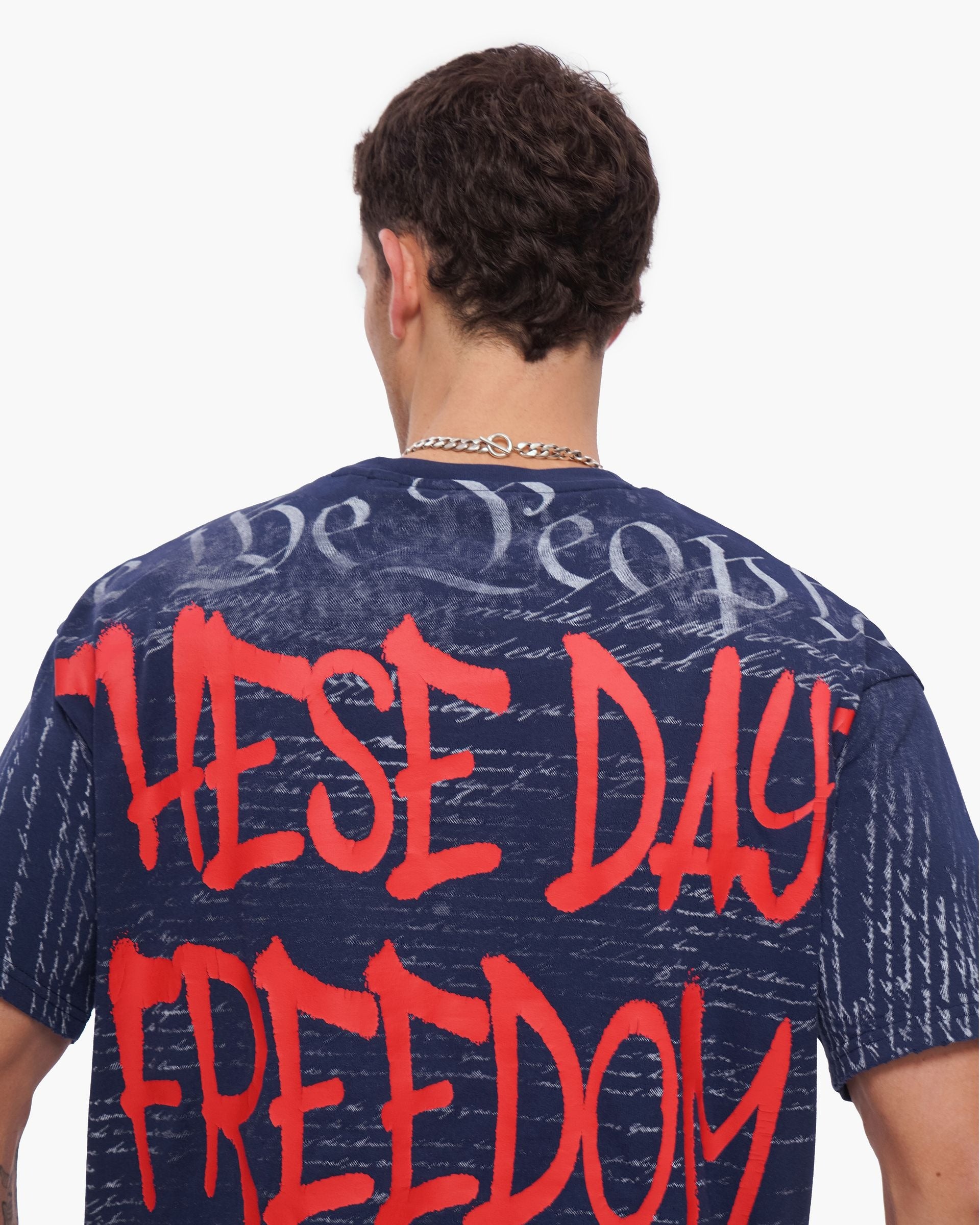Valabasas Freedom Tee - Navy Blue by Denim Exchange