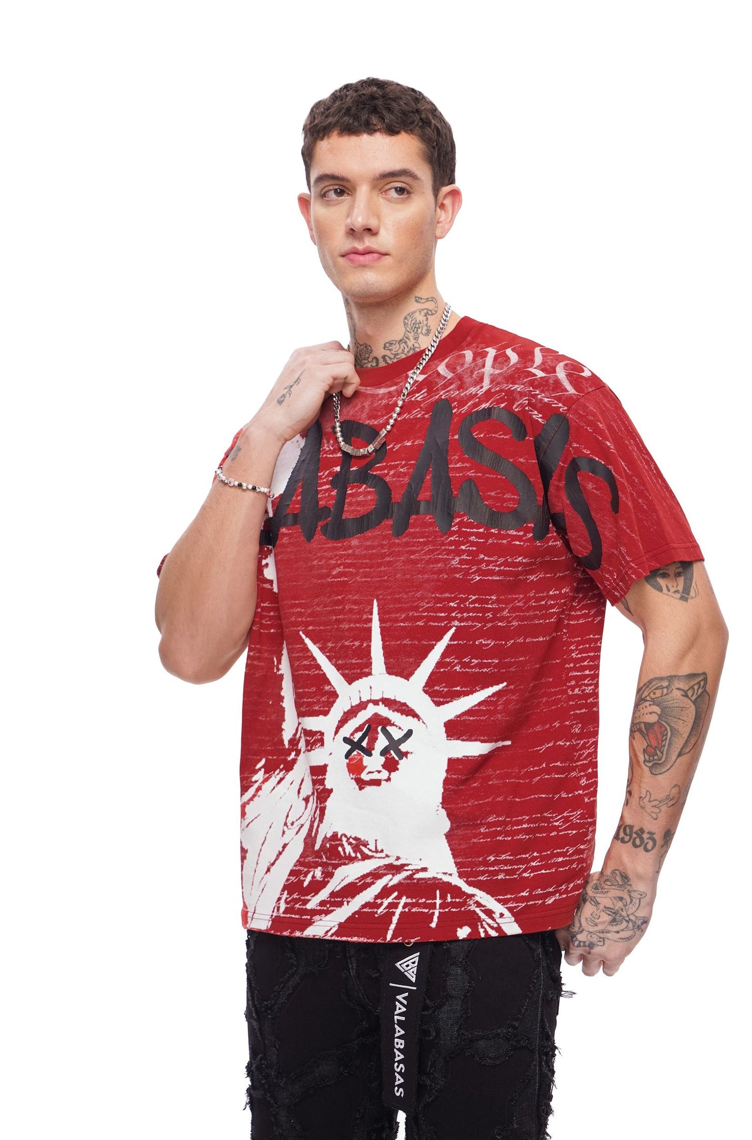 Valabasas Freedom Tee - Rustic Red by Denim Exchange