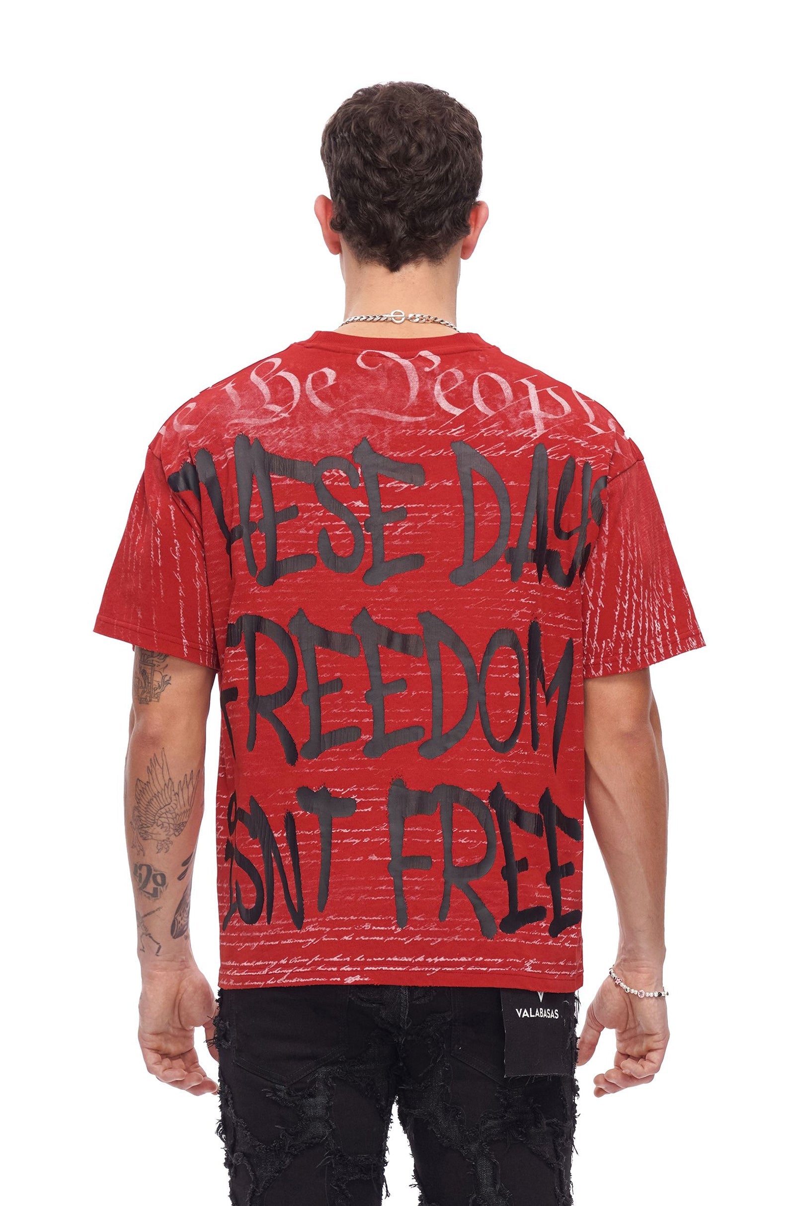 Valabasas Freedom Tee - Rustic Red by Denim Exchange