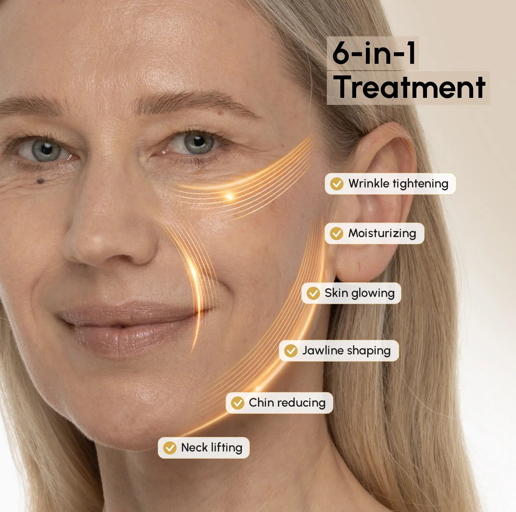 24K Gold Chin &amp; Jawline Lifting Mask