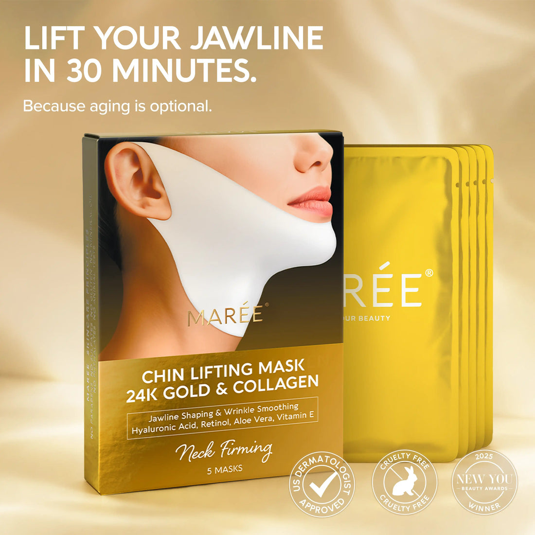 24K Gold V-Line Lifting Mask by Maree