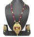 Joban Fashion Magneta With Rajwadi Polish Necklace Set