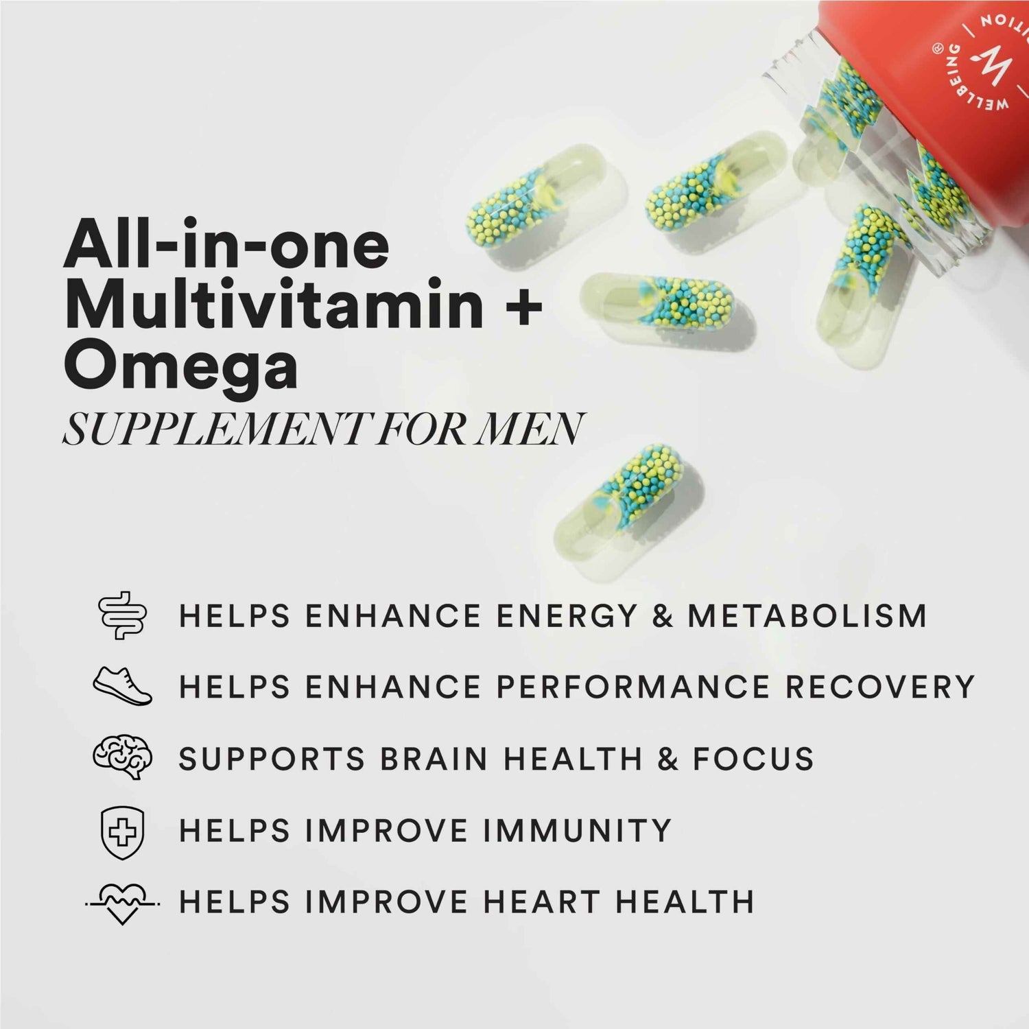 Wellbeing Nutrition Slow Multi + Omega for Him Capsules