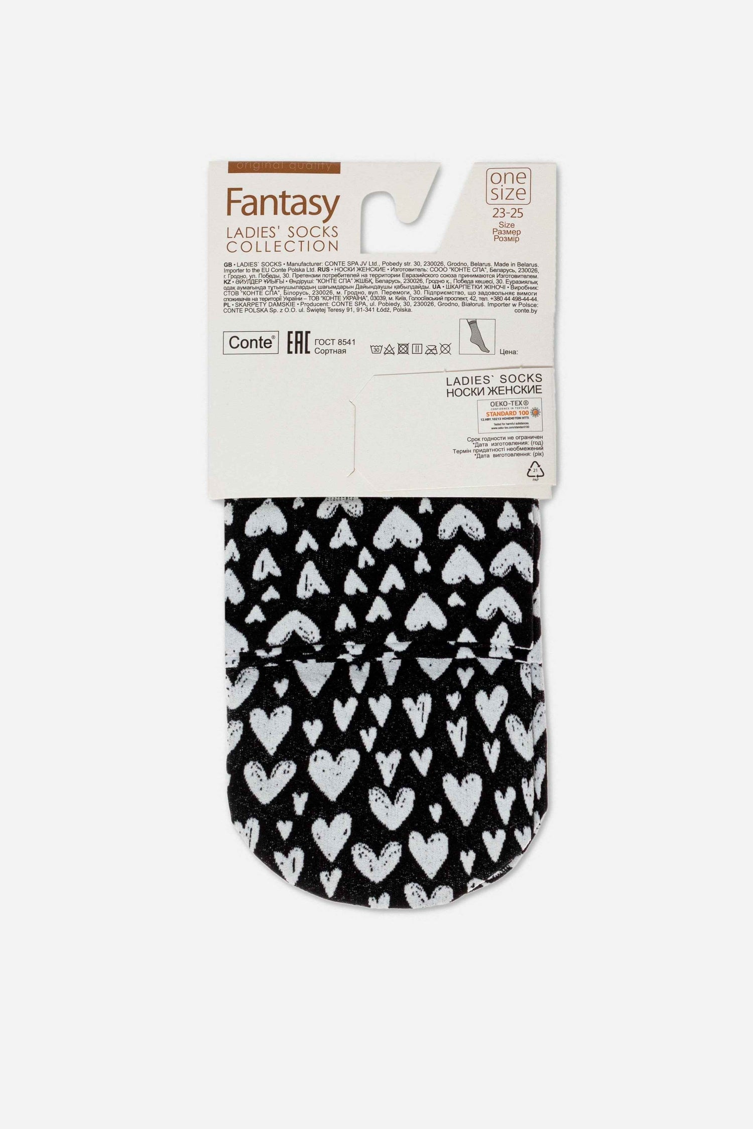 Socks Conte Fantasy - Heart Pattern