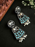 Joban Fashion Elephant Oxidized Earring