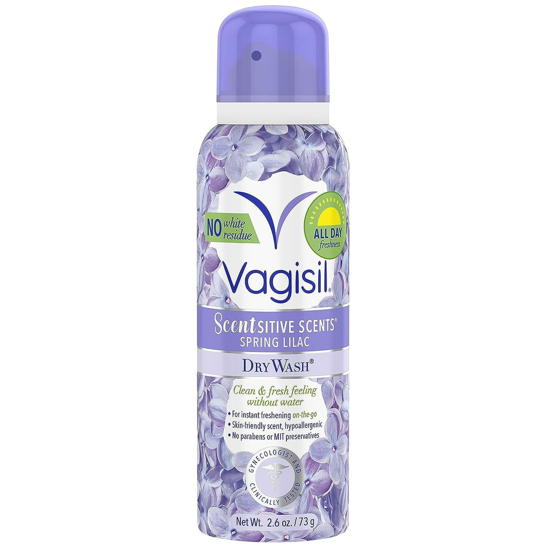 Vagisil Scentsitive Scents Dry Wash Deodorant Spray, Lavender Wildflower, 2.6 oz  DestGlow