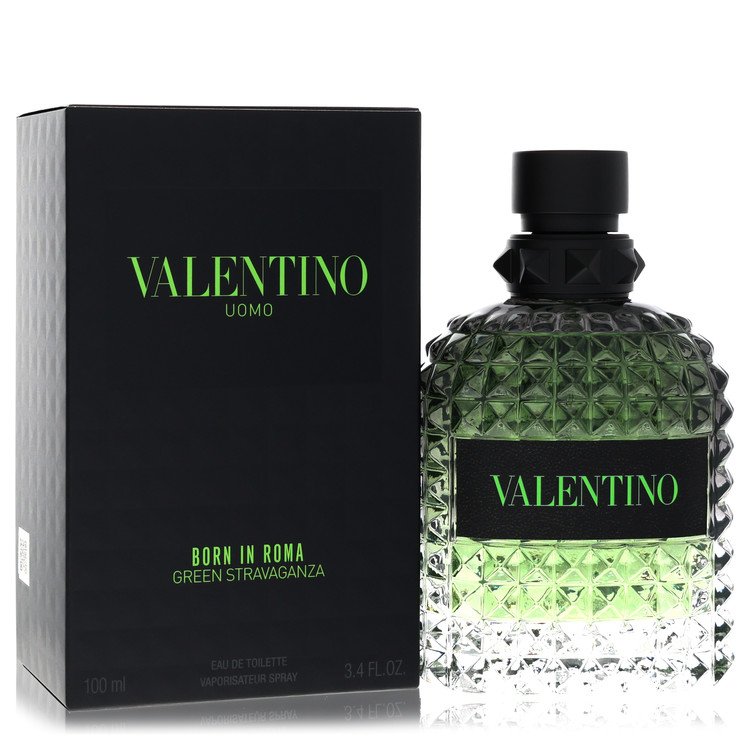 Valentino Uomo Born In Roma Green Stravaganza by Valentino Eau De Toilette Spray 3.4 oz for Men 