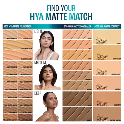 Lakme 9to5 Hya Matte Foundation + Hyaluronic Acid - Warm Light