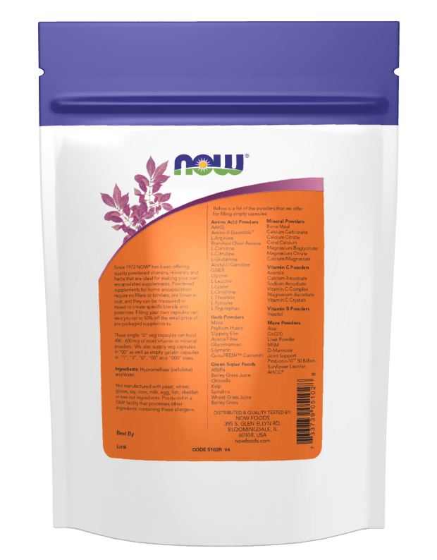 Veg Capsules Single "O" by Country Life Natural Foods