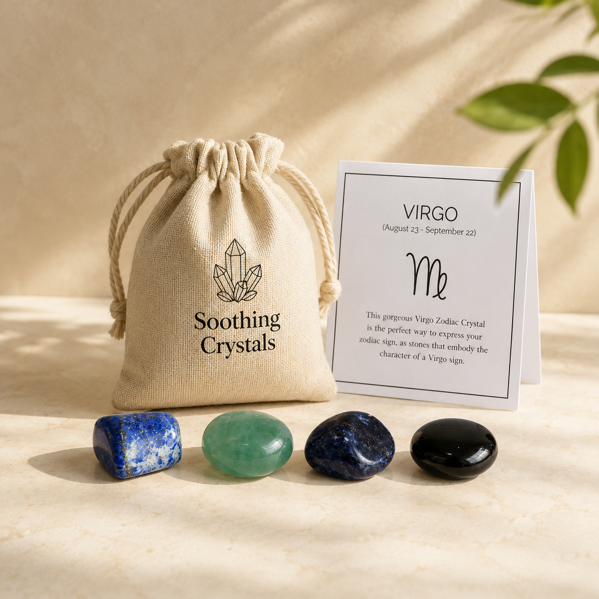 VIRGO Zodiac Crystal Kit, Virgo Birthstones Tumbled Stones Set, Virgo Stones Gifts  DestGlow