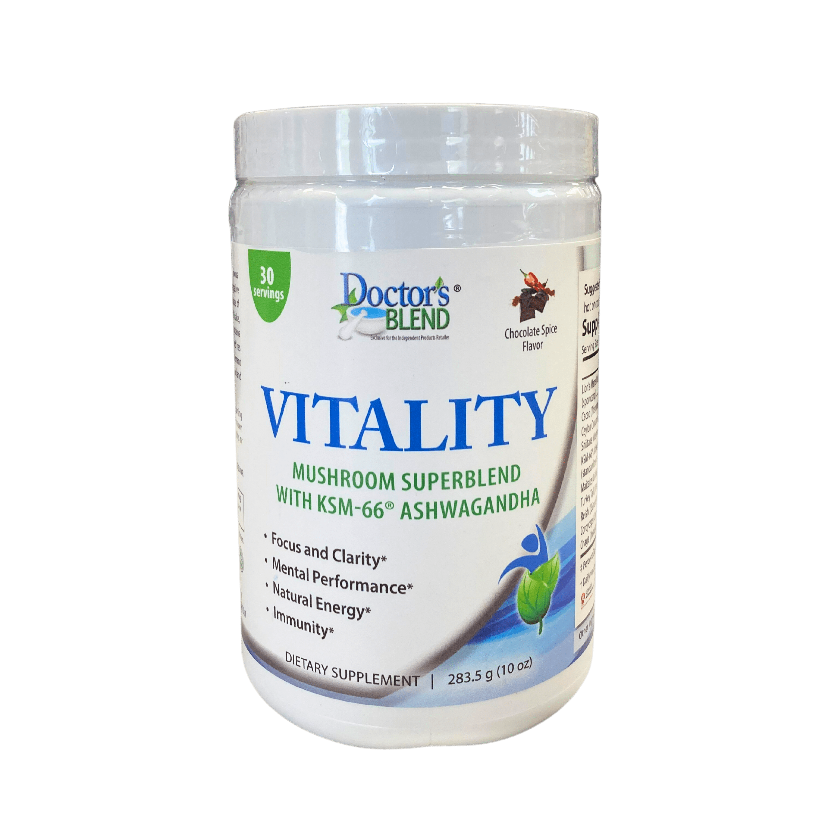 Vitality Mushroom SuperBlend Powder with Ashwagandha by Country Life Natural Foods