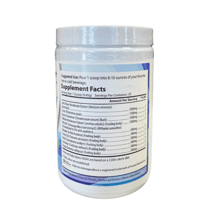 Vitality Mushroom SuperBlend Powder with Ashwagandha by Country Life Natural Foods