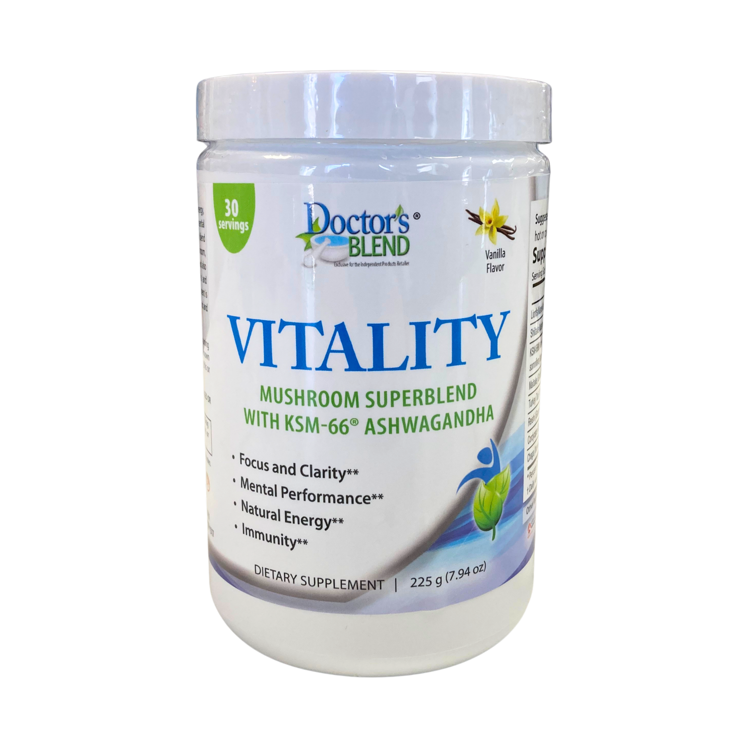 Vitality Mushroom SuperBlend Powder with Ashwagandha by Country Life Natural Foods