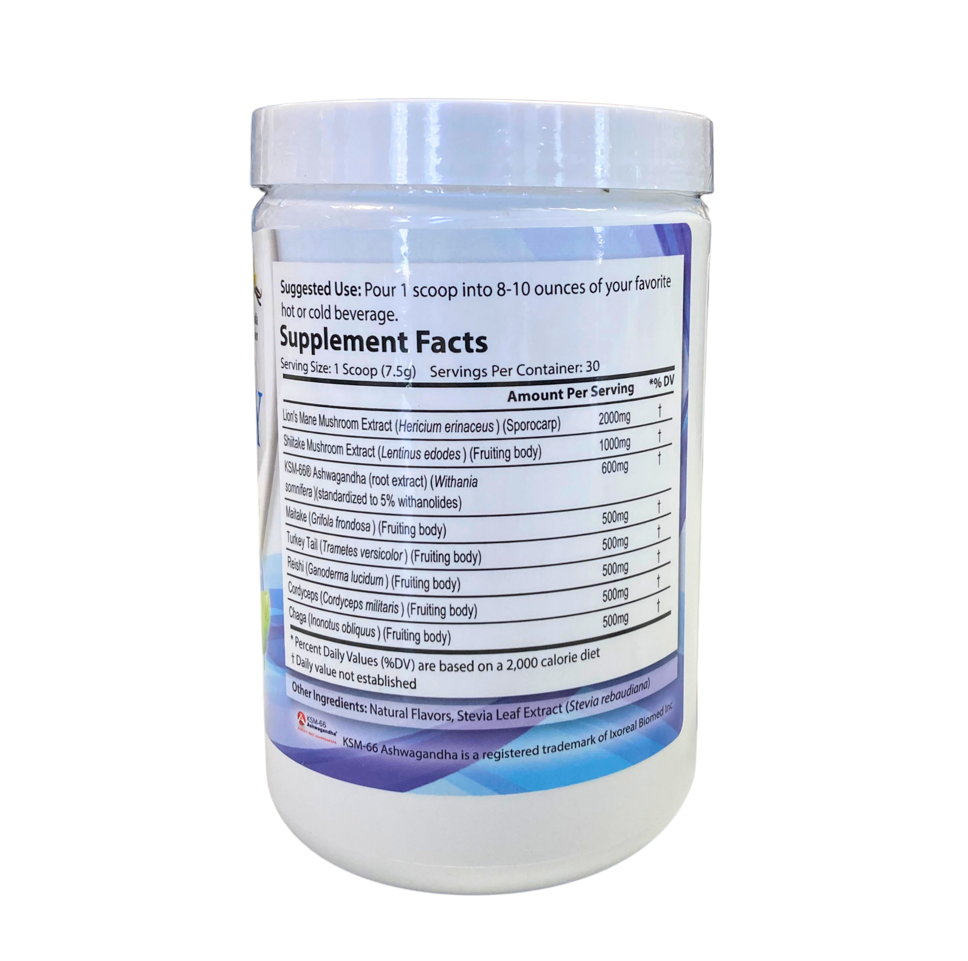 Vitality Mushroom SuperBlend Powder with Ashwagandha by Country Life Natural Foods