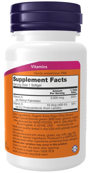 Vitamin A &amp; D 10,000/400 IU by Country Life Natural Foods