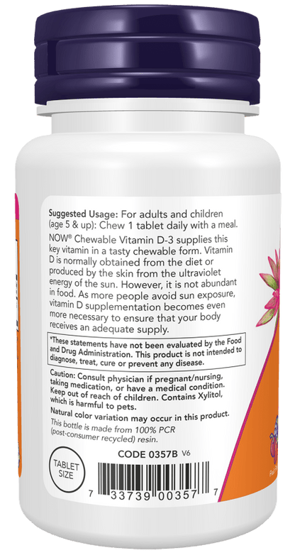 Vitamin D-3 1,000 IU, Chewable by Country Life Natural Foods