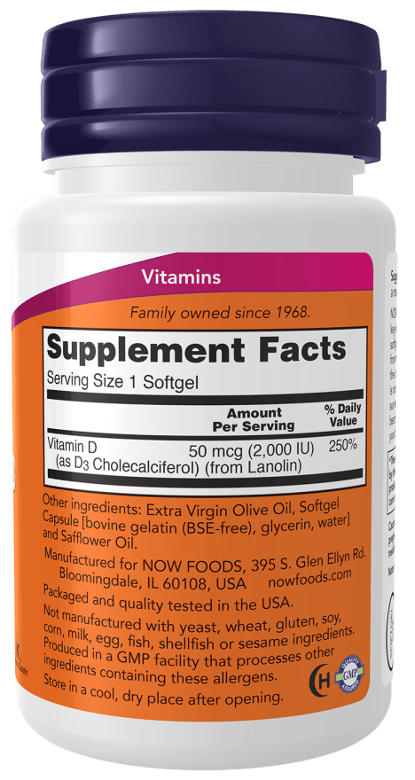 Vitamin D-3 2,000 IU by Country Life Natural Foods
