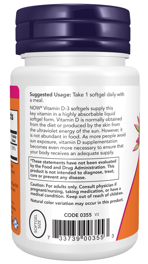 Vitamin D-3 2,000 IU by Country Life Natural Foods