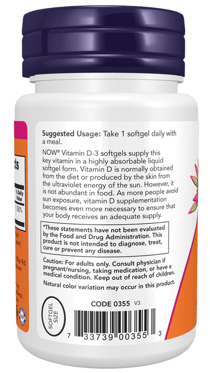 Vitamin D-3 2,000 IU by Country Life Natural Foods