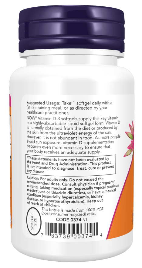 Vitamin D-3 5,000 IU High Potency by Country Life Natural Foods