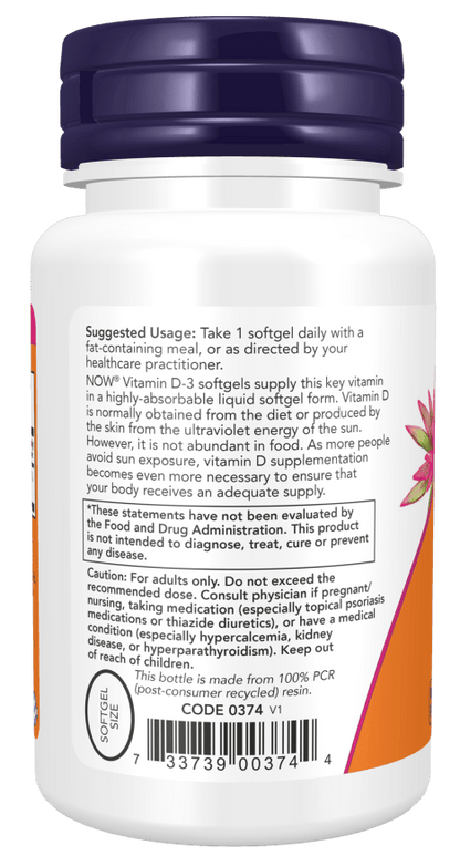 Vitamin D-3 5,000 IU High Potency by Country Life Natural Foods
