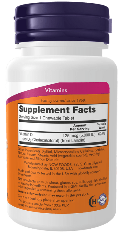 Vitamin D-3 5,000 IU by Country Life Natural Foods