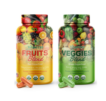 Superfood Fruits and Veggie Capsules - Overall Health and Energy - For Men and Women