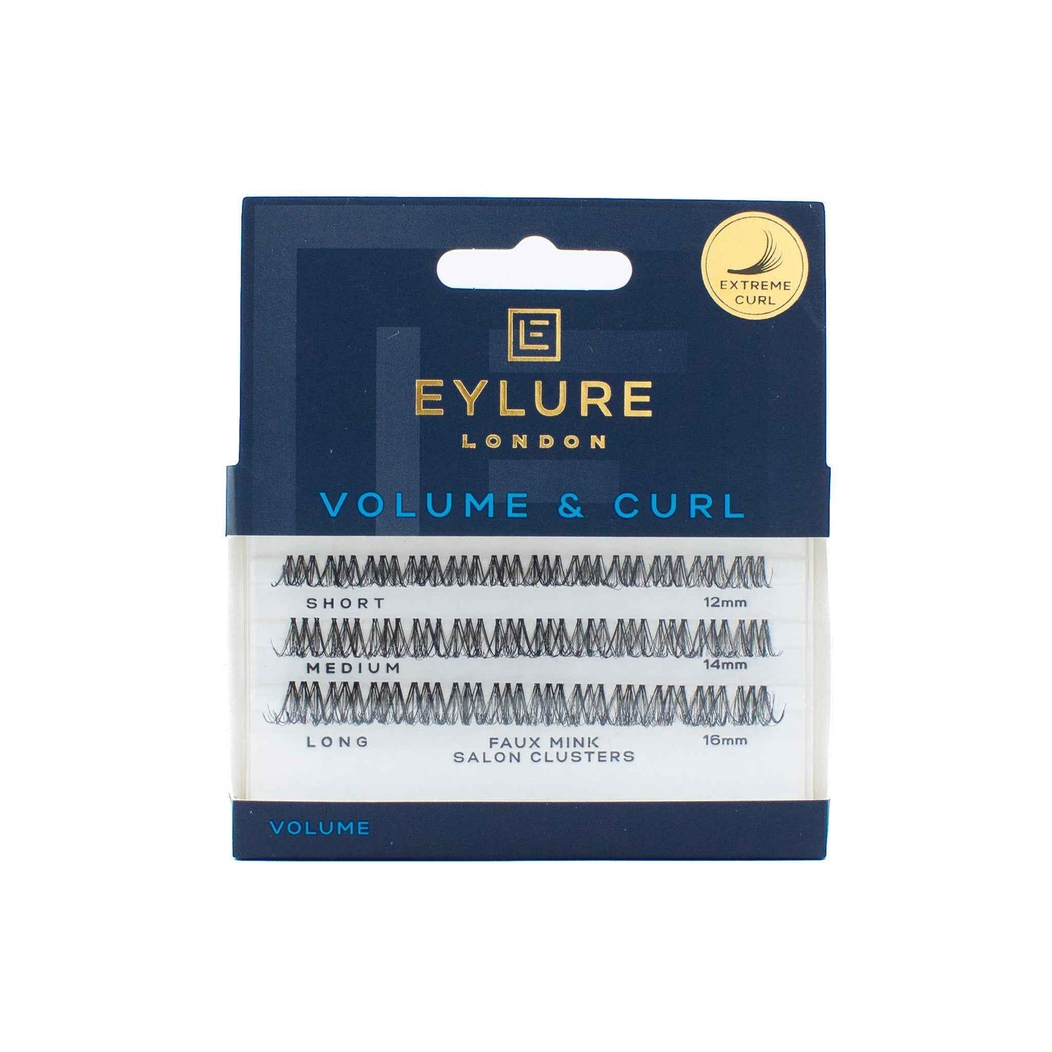 Eylure Volume &amp; Curl Cluster False Eyelashes 36 CT - New