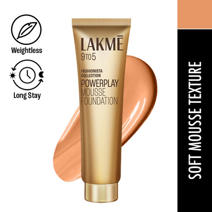 Lakme 9 To 5 Powerplay Mousse Foundation - Rose Ivory