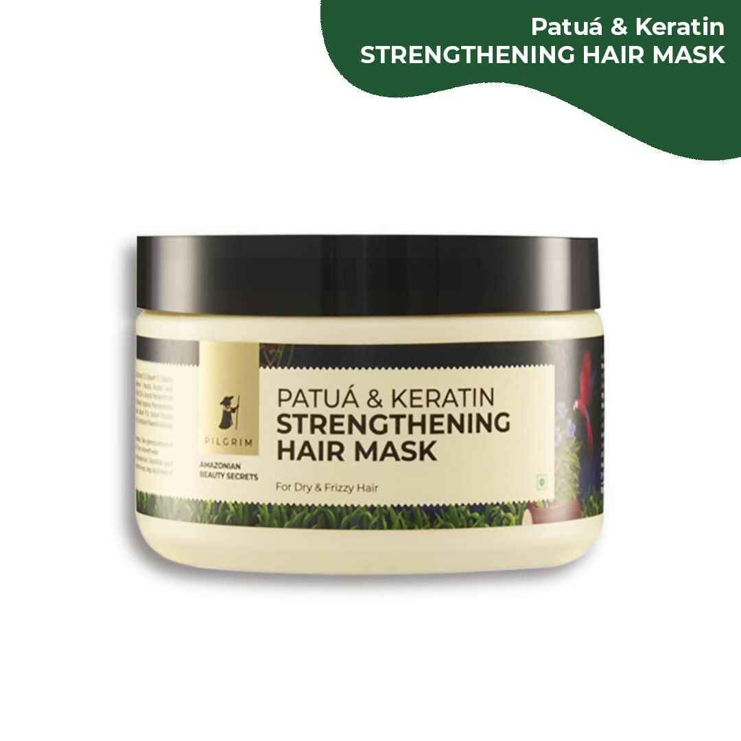 Pilgrim Amazonian Patua &amp; Keratin Strengthening Hair Mask For Dry &amp; Frizzy Hair With Sacha Inchi