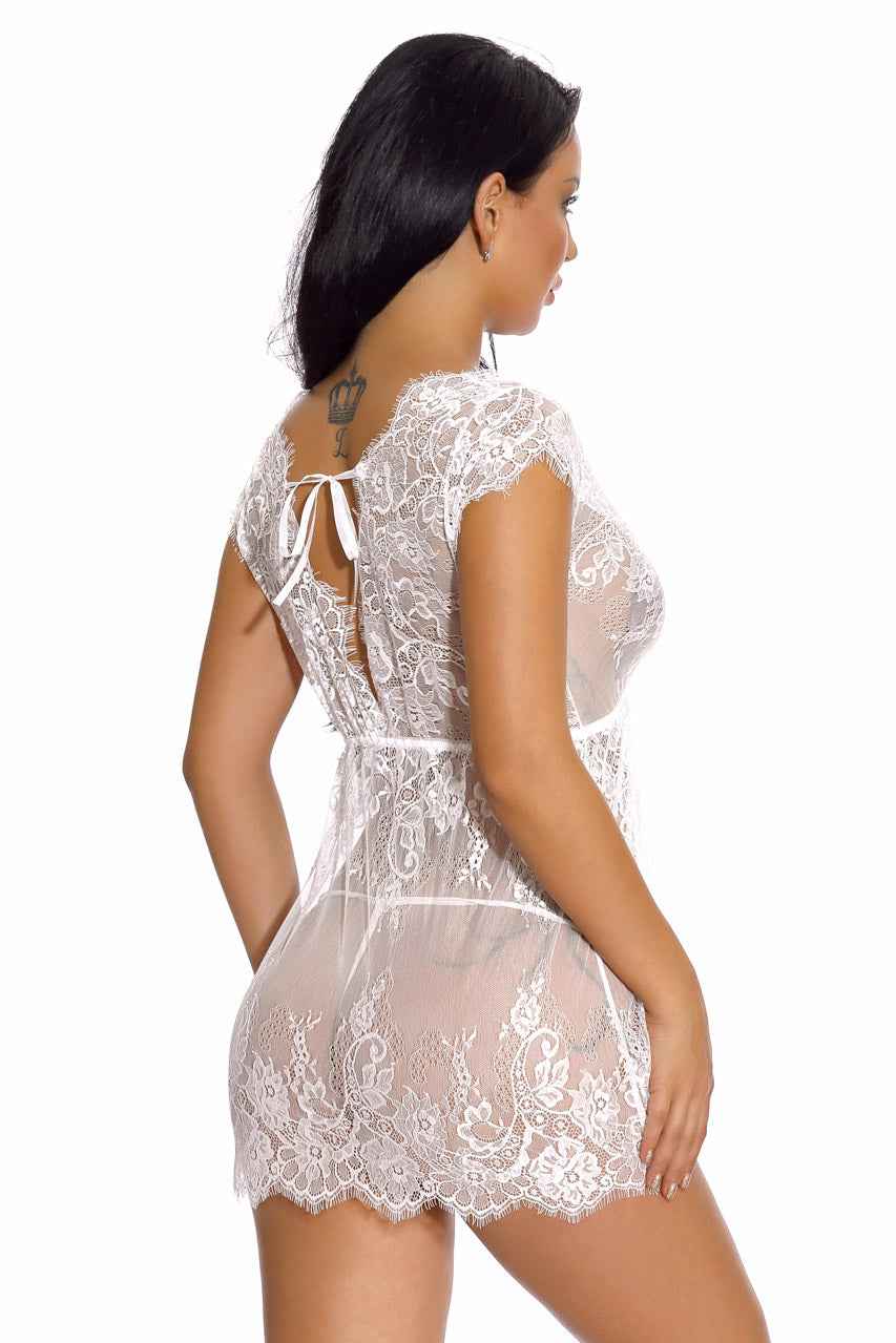 Lacy Cap Sleeve Babydoll