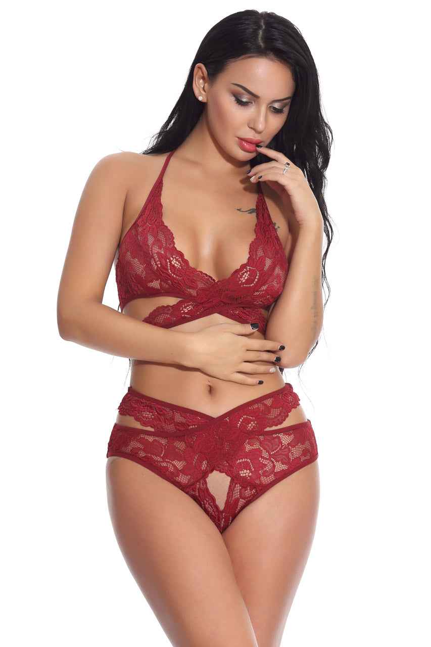 Lace Wrap Around Bra Set