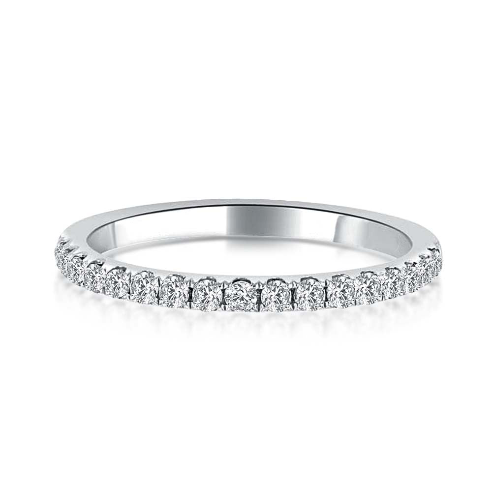 Rodiffy Moissanite 0.5 Ct Full Eternity Thin Wedding Band For Women 