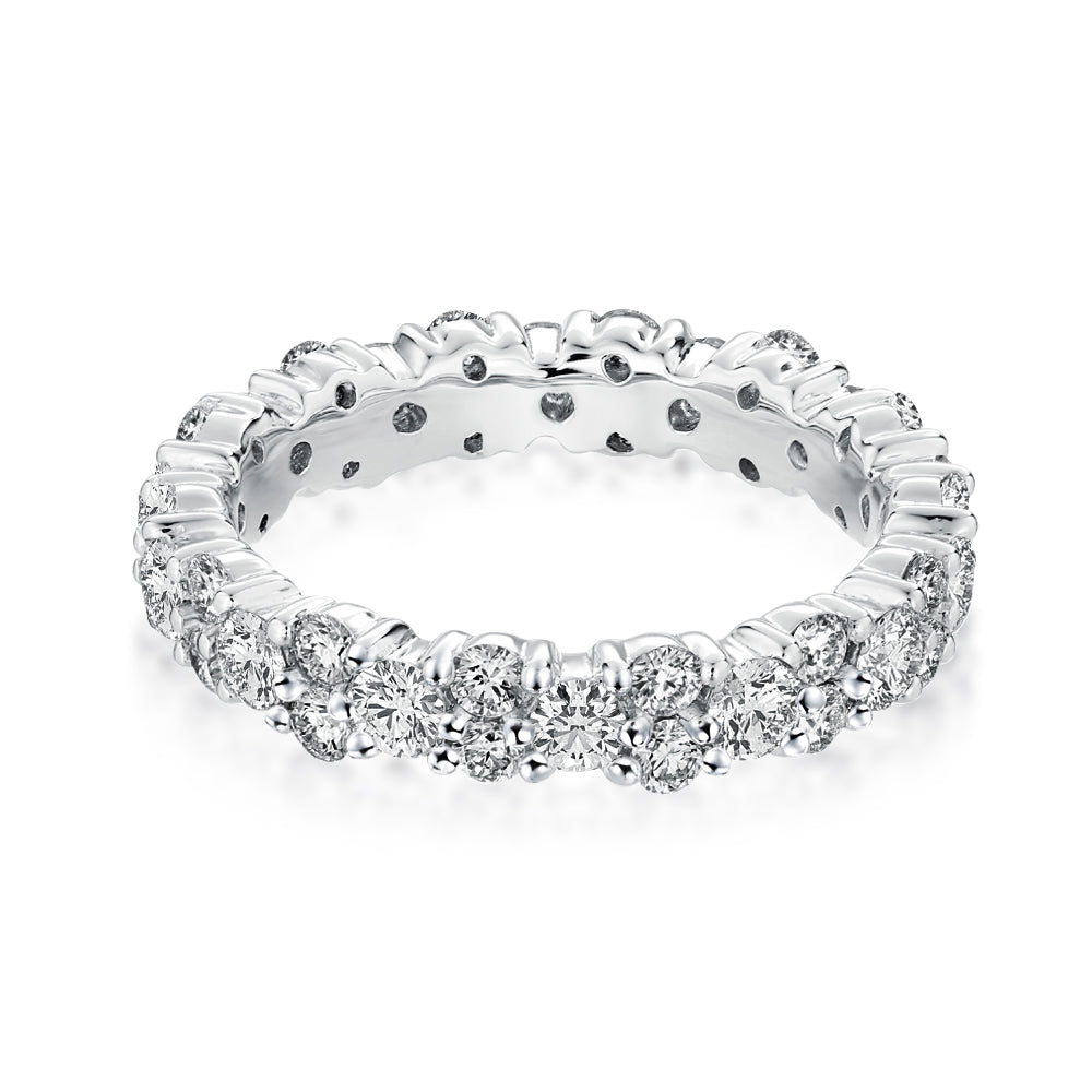 Rodiffy Moissanite 2.5 Ct Round Cut Full Wedding Band for Women 