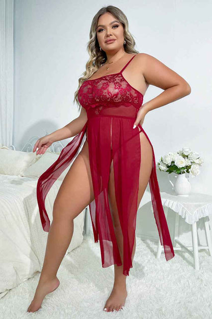 Plus Size Flyaway Split Babydoll